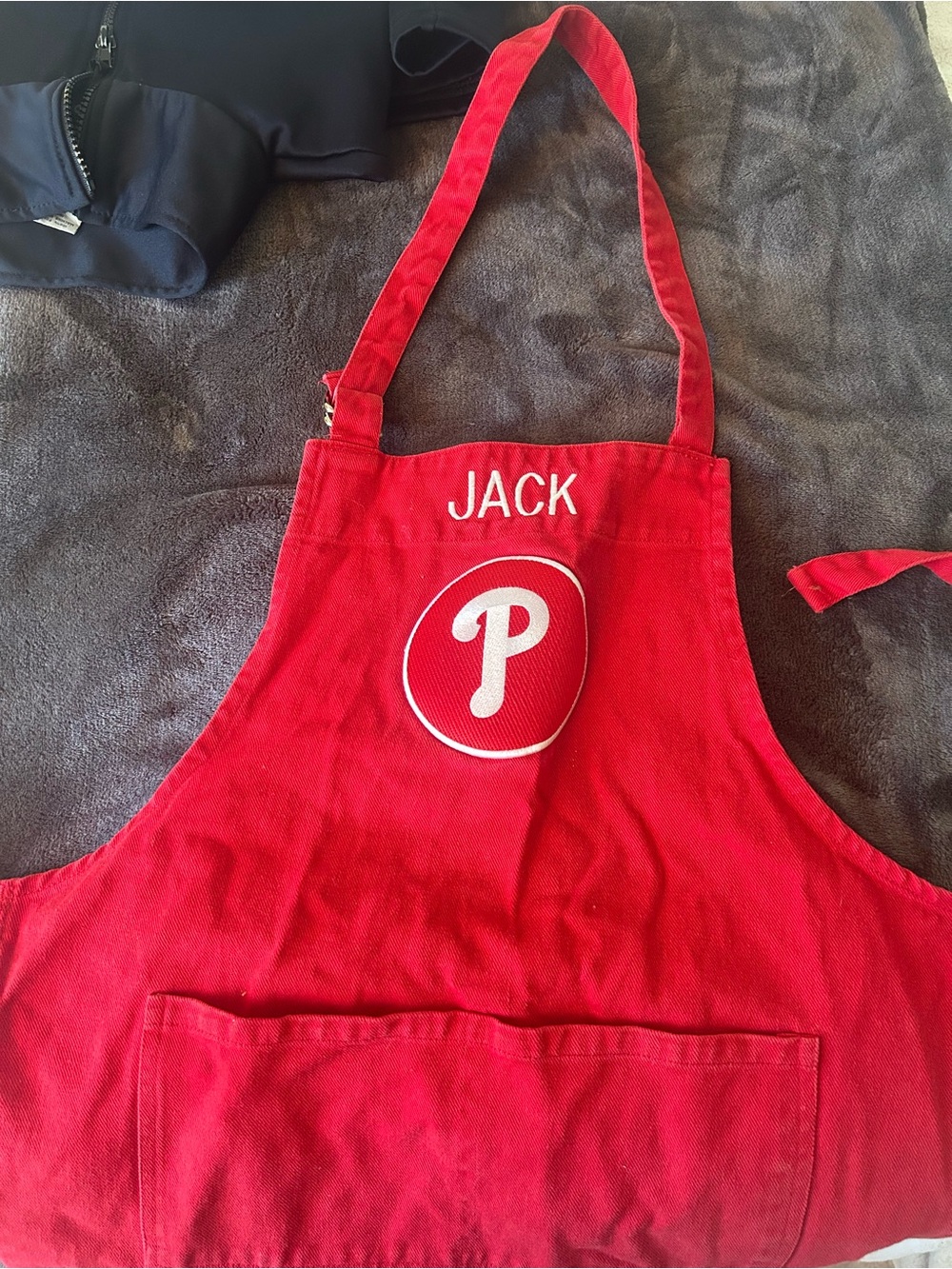 Williams Sonoma Red Kitchen Apron personalized Philadelphia Phillies “Jack”